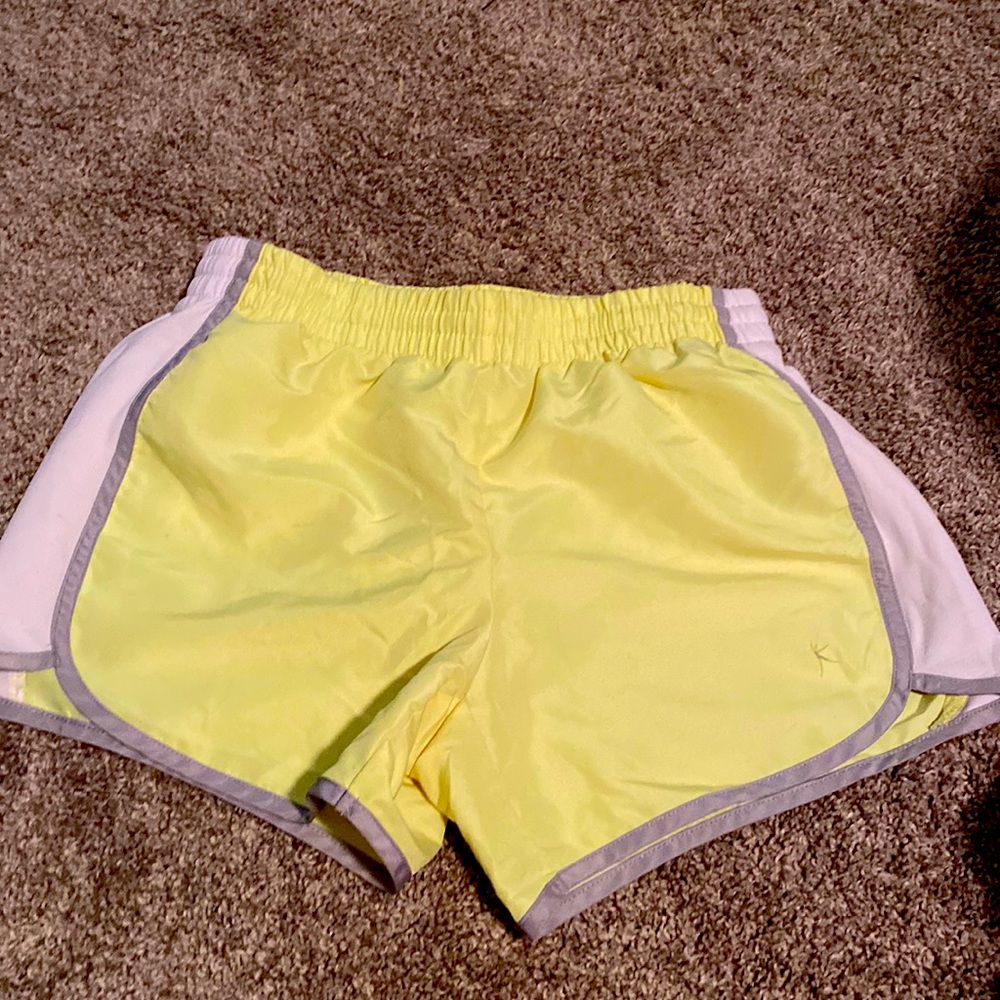 Yellow Danskin athletic shorts